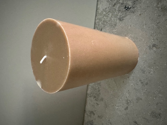 BEIGE  Blockljus SVANEN 100%  stearin 9,6X20 cm - 4