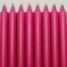 Ö-Utgående färgade kronljus 100% stearin SVANEN cerise