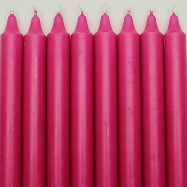 Ö-Utgående färgade kronljus 100% stearin SVANEN cerise