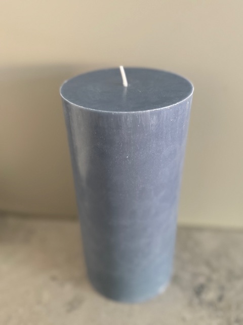 BLÅGRÅ  Blockljus SVANEN 100%  stearin 9,6X20 cm - 4