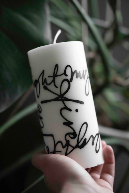 Blockljus stearin " light my fire " - 2