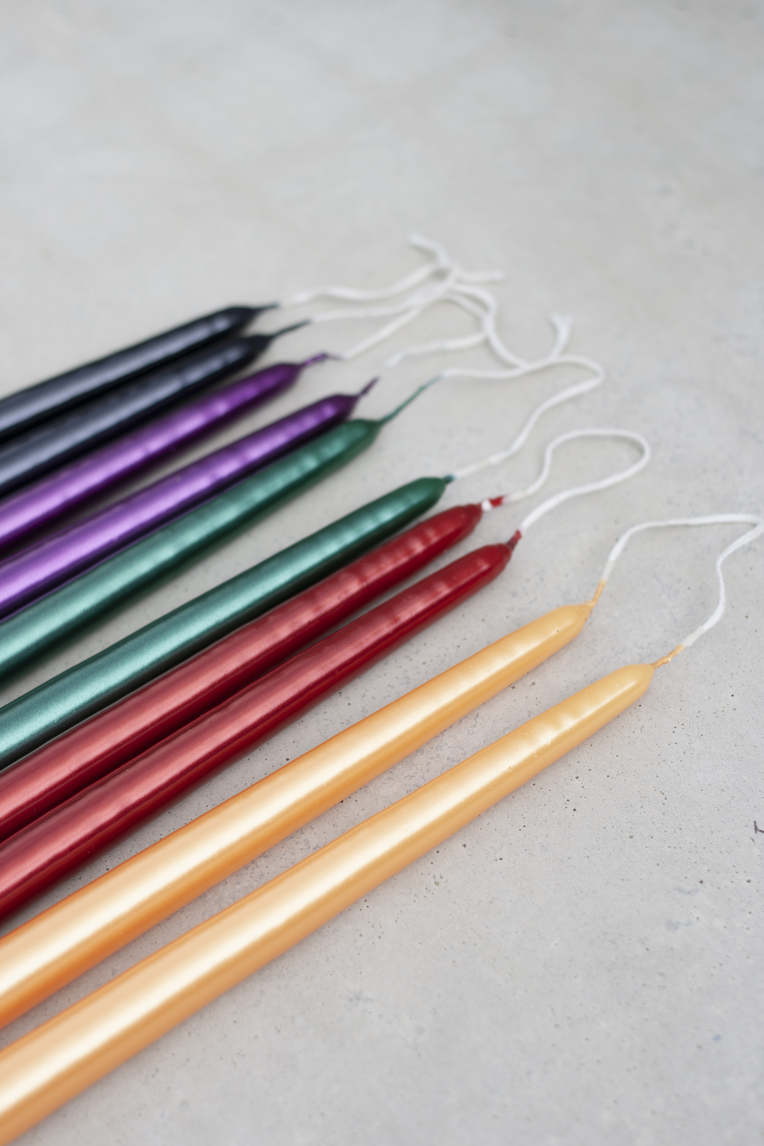 Antikljus i ask 6 st 35cm lackade  - 5