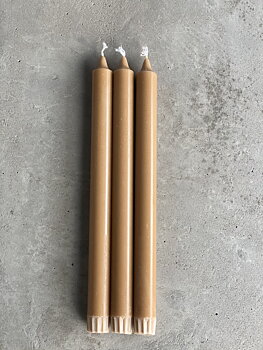 BEIGE Kronljus  100% stearin SVANEN
