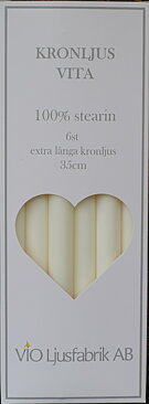 Kronljus extra långa 35cm 6st i ask