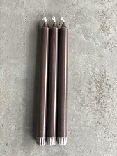 MÖRK LIN Kronljus 100% stearin SVANEN