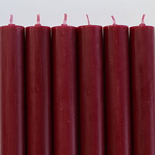 Rustic candles w flat top BORDEAUX
