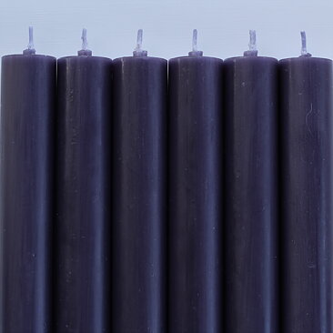 Rustic candles w flat top AUBERGINE