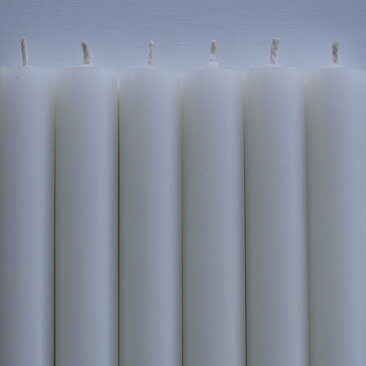 Rustic candles w flat top IVORY
