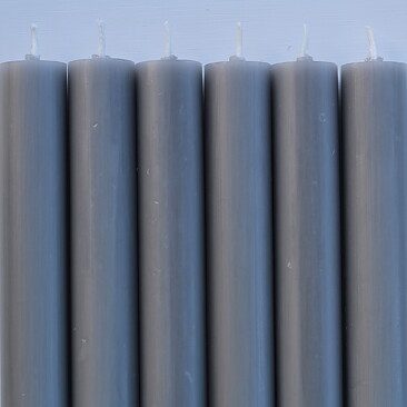 Rustic candles w flat top PIGEONGREY