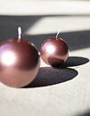 Round candles d8cm shiny