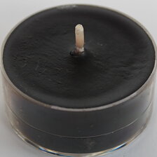 Värmeljus i plastkopp svart