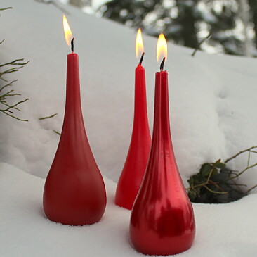 Dropshaped pair 18cm shiny