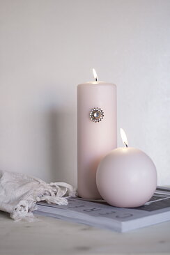 Round candles d8cm matt