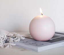 Round candles d8cm matt