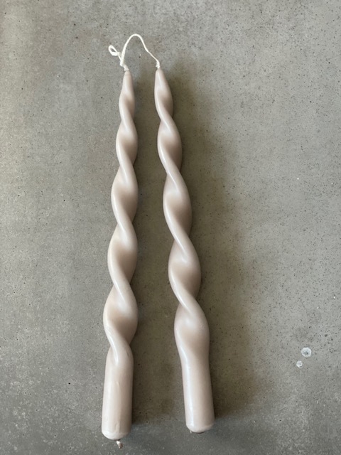 Skruvat ljus MATT BEIGE 