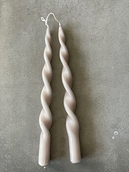 Skruvat ljus MATT BEIGE 