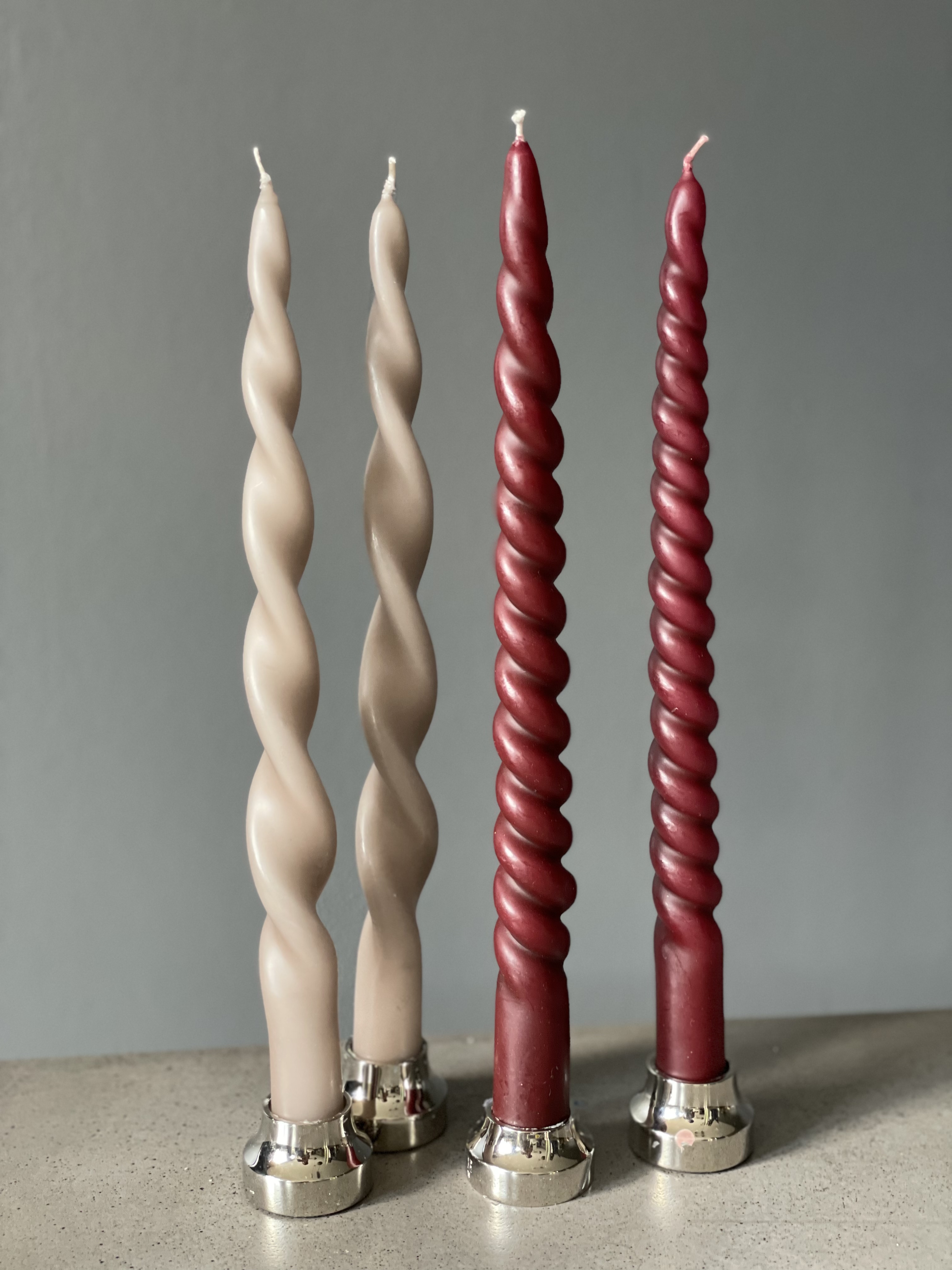 Skruvat ljus MATT BEIGE  - 4