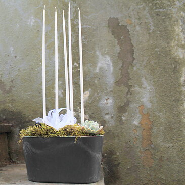Flowercandles thin and long 38cm