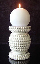 Ljusstake m. silverpluttar