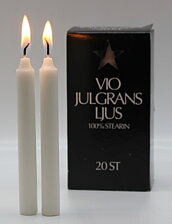 Julgransljus i ask vita 