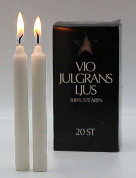 Julgransljus i ask vita 