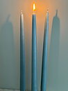 Antikljus CARL LARSSON 35cm handstöpta 6-pack DIMBLÅ