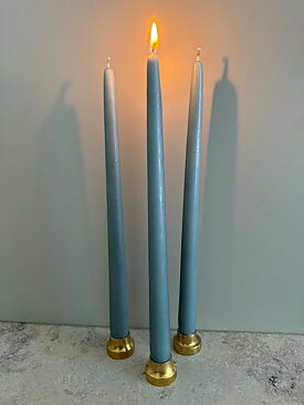 Antikljus CARL LARSSON 35cm handstöpta 6-pack DIMBLÅ