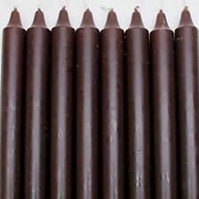 Ö-Utgående färgade kronljus 100% stearin SVANEN choklad