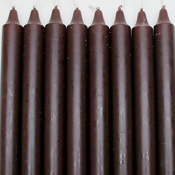 Ö-Utgående färgade kronljus 100% stearin SVANEN choklad