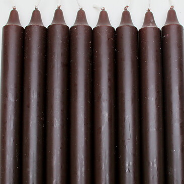 Ö-Utgående färgade kronljus 100% stearin SVANEN choklad