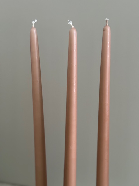 Antikljus CARL LARSSON 35cm handstöpta 6-pack SIDENROSA - 3