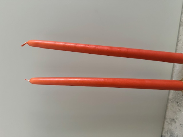Antikljus CARL LARSSON35cm handstöpta 6-pack ROSTRÖD - 3