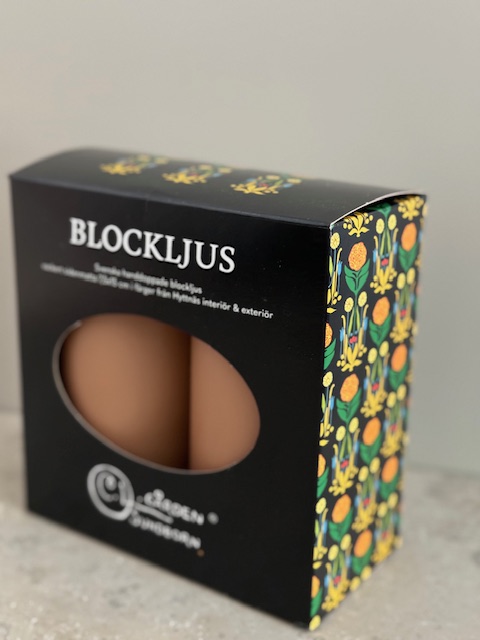 Blockljus CARL LARSSON 2-pack 7,5x15cm ROSTRÖD - 2
