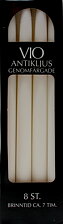 Antikljus 26cm i ask 8-pack vit