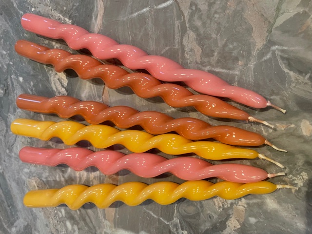 Skruvat ljus LACKAT MANGO - 4