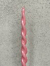 Skruvat ljus LACKAT ROSA GLASYR 