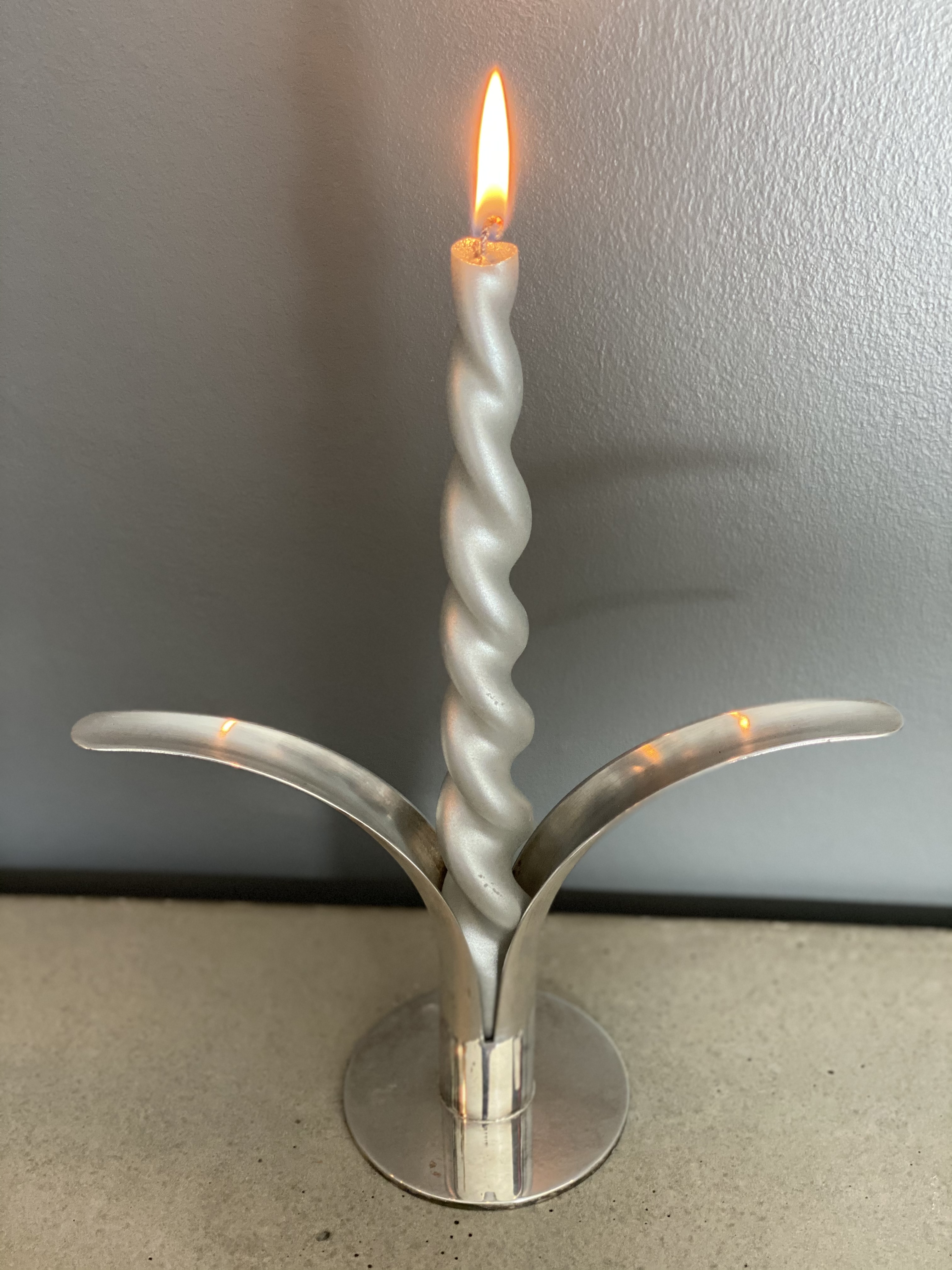 Skruvat ljus  METALLIC SILVER - 8