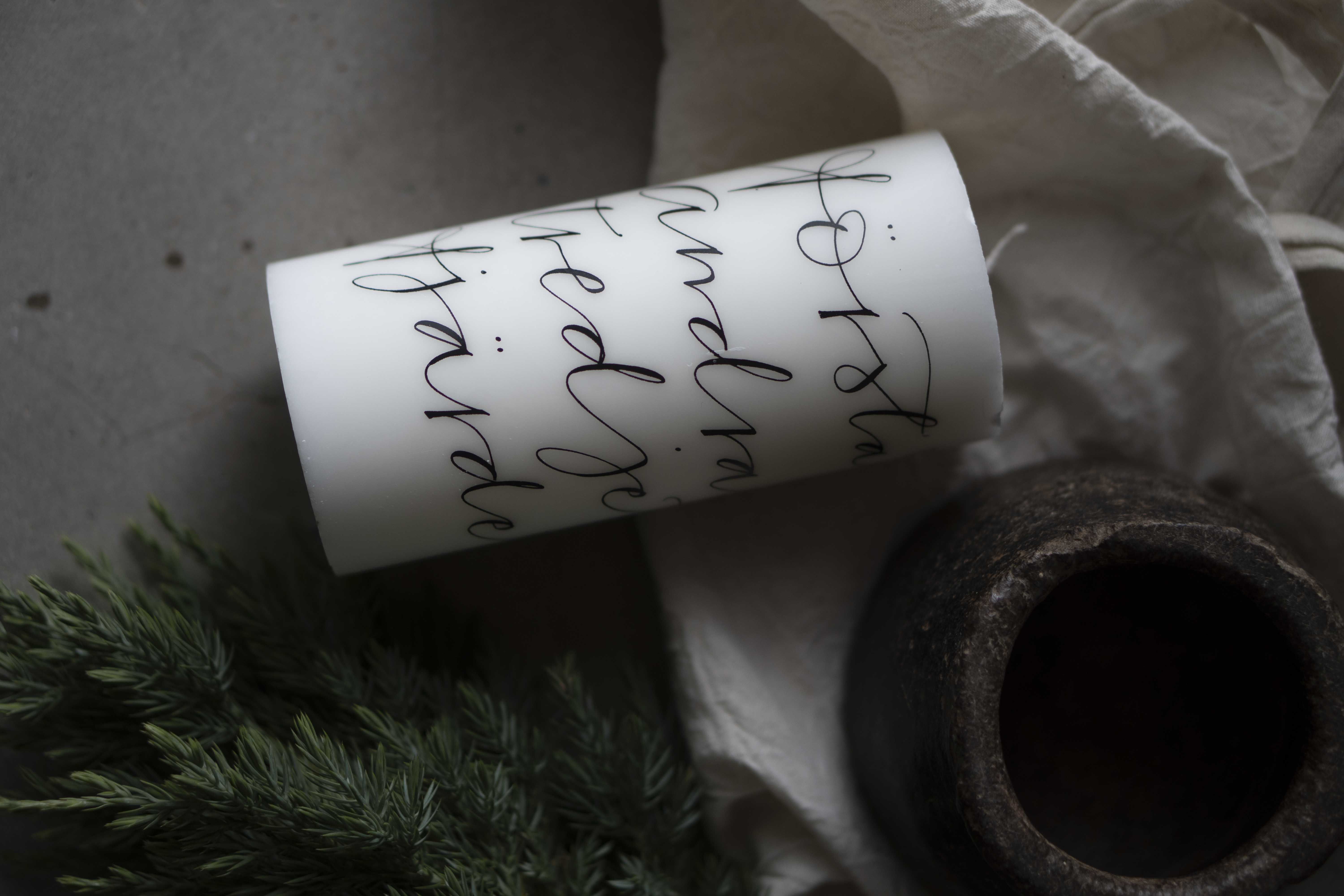 Blockljus stearin "advent"   - 2