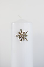 Ljussmycke Snöflinga guld