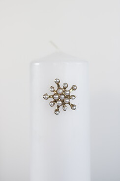 Ljussmycke Snöflinga guld