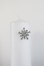 Ljussmycke Snöflinga glasstenar
