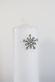 Ljussmycke Snöflinga glasstenar