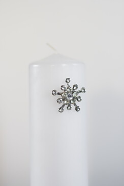 Ljussmycke Snöflinga glasstenar