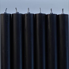 Rustic candles w flat top BLACK