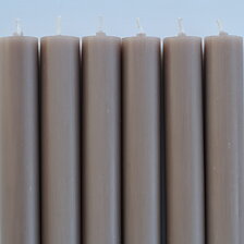 Rustic candles w flat top LINEN