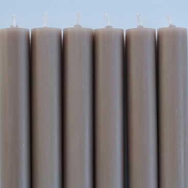Rustic candles w flat top LINEN