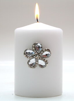 Ljussmycke blomma m glassten