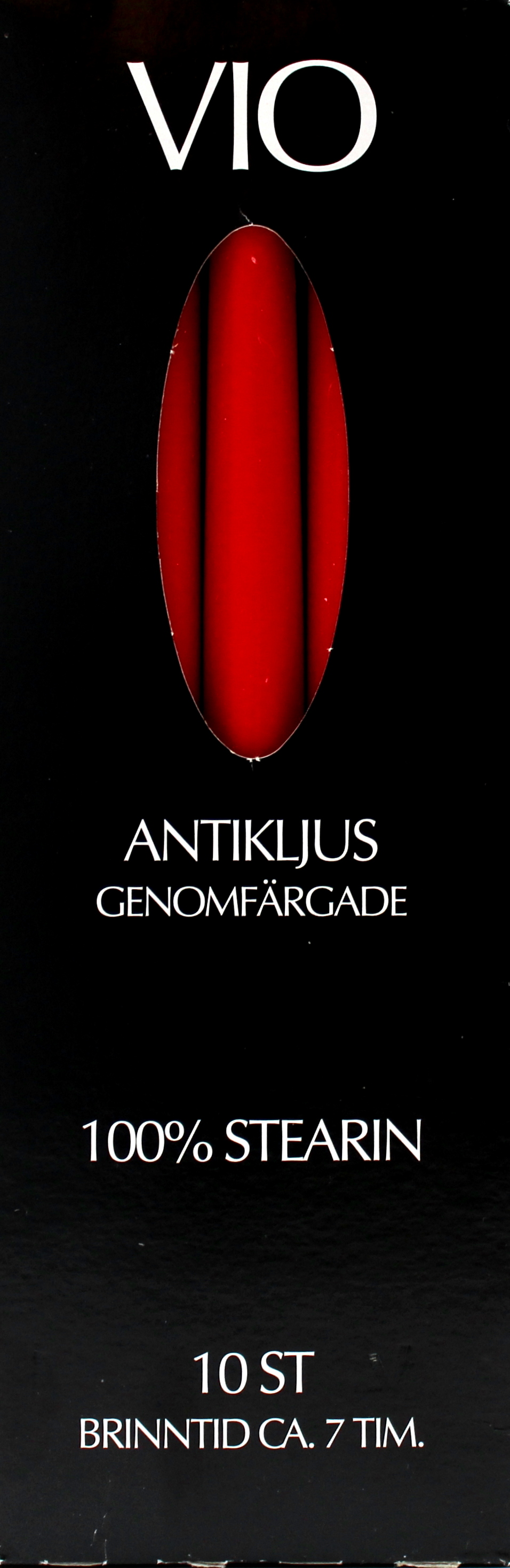 Antikljus 26cm i ask 10-pack röd - 3