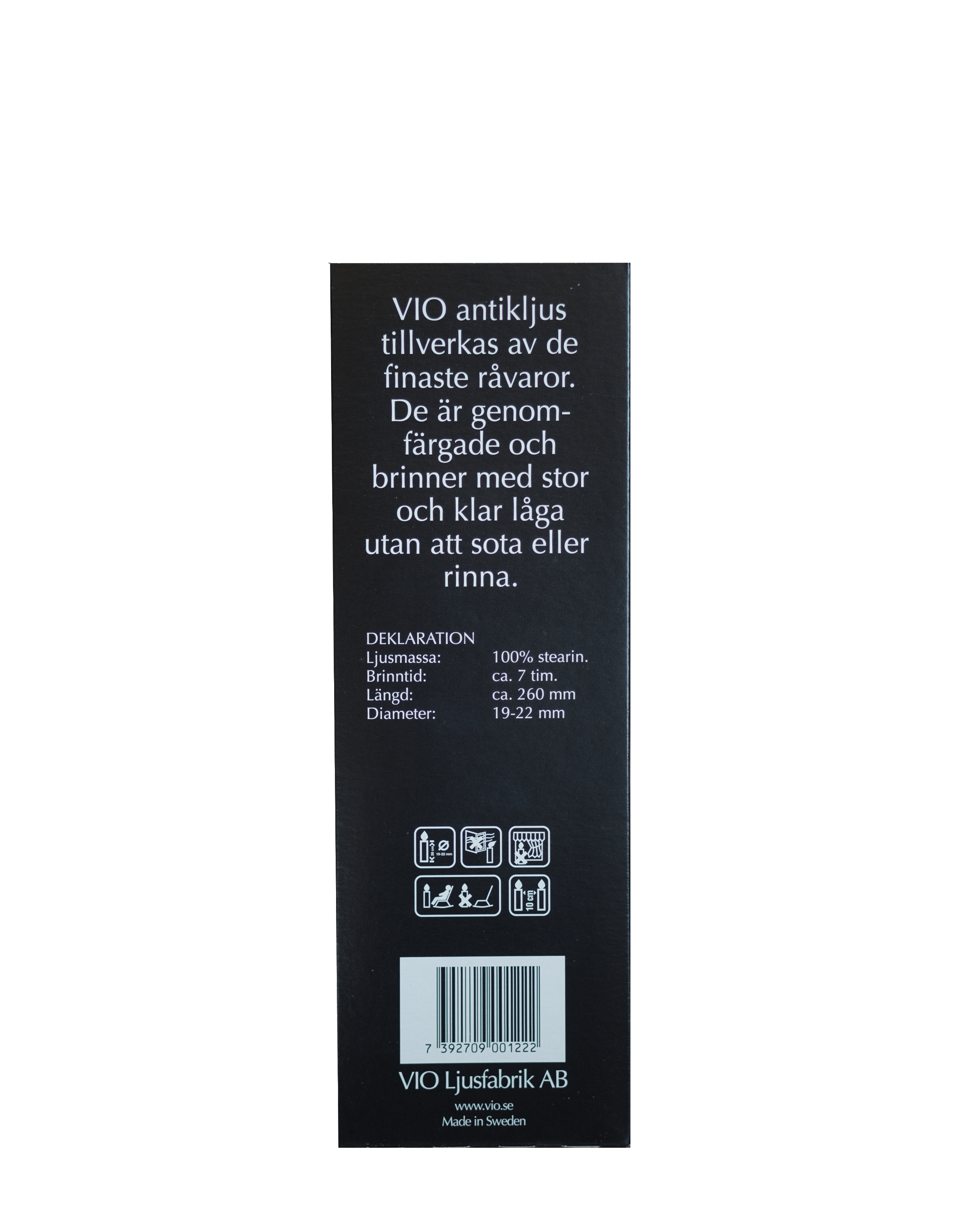 Antikljus 26cm i ask 10-pack röd - 4