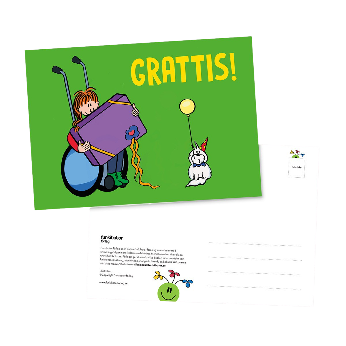Vykort Grattis flera storlekar - 2
